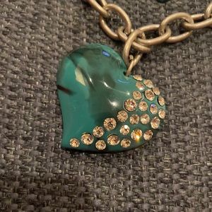 Set of necklace and earrings turquoise Bling